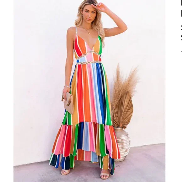 vici homecoming dresses Jodie Cut Out Mesh Maxi Dress – VICI main image 1